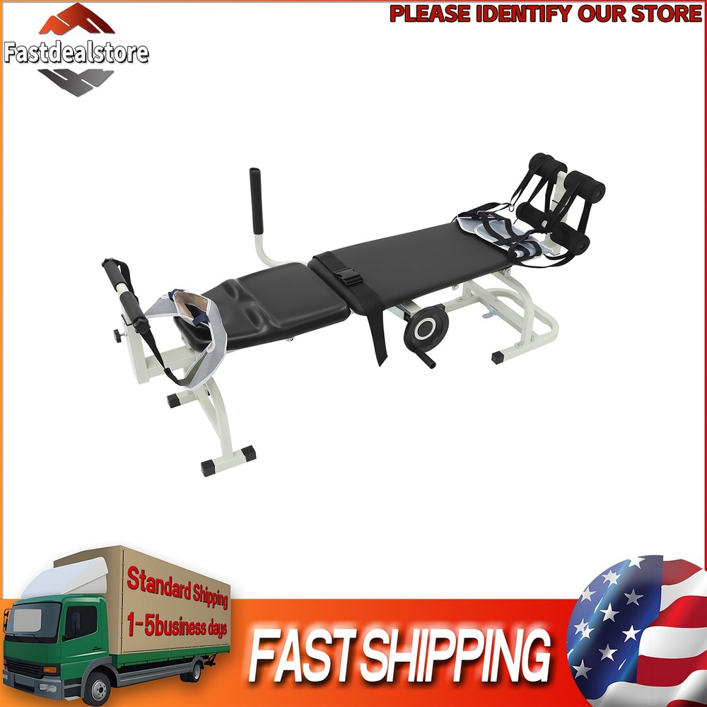 Multi-function Cervical Traction Device Back/Neck Stretcher Lumbar Stretch Bench