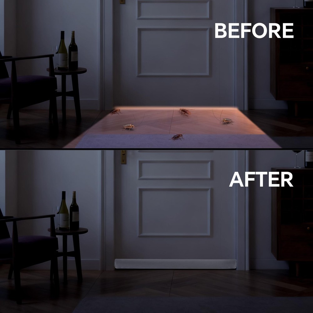 Adjustable Under Door Draft Stopper 30"-36"Double Side Block Design Windproof