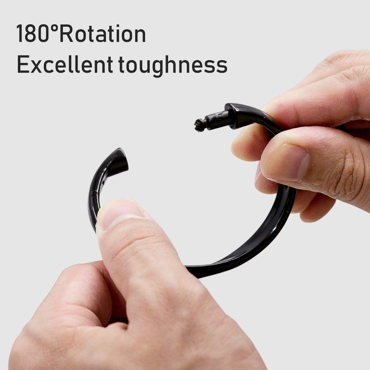 Qulable Shower Curtain Rings-12 Pack- Plastic Blackï¼ 12 Pack