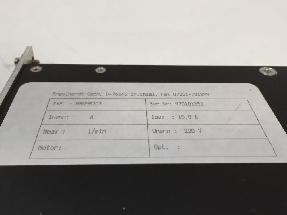 Engelhardt GmbH SNMB-1 Module Power Supply MSNMB203