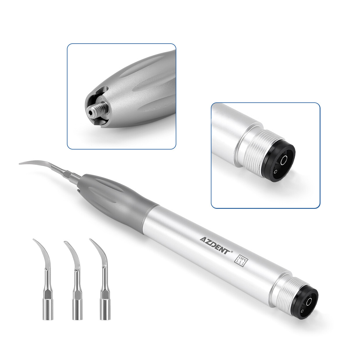NSK Style Dental Ultrasonic Air Perio Scaler Handpiece 2 & 4-Holes 3 Tips