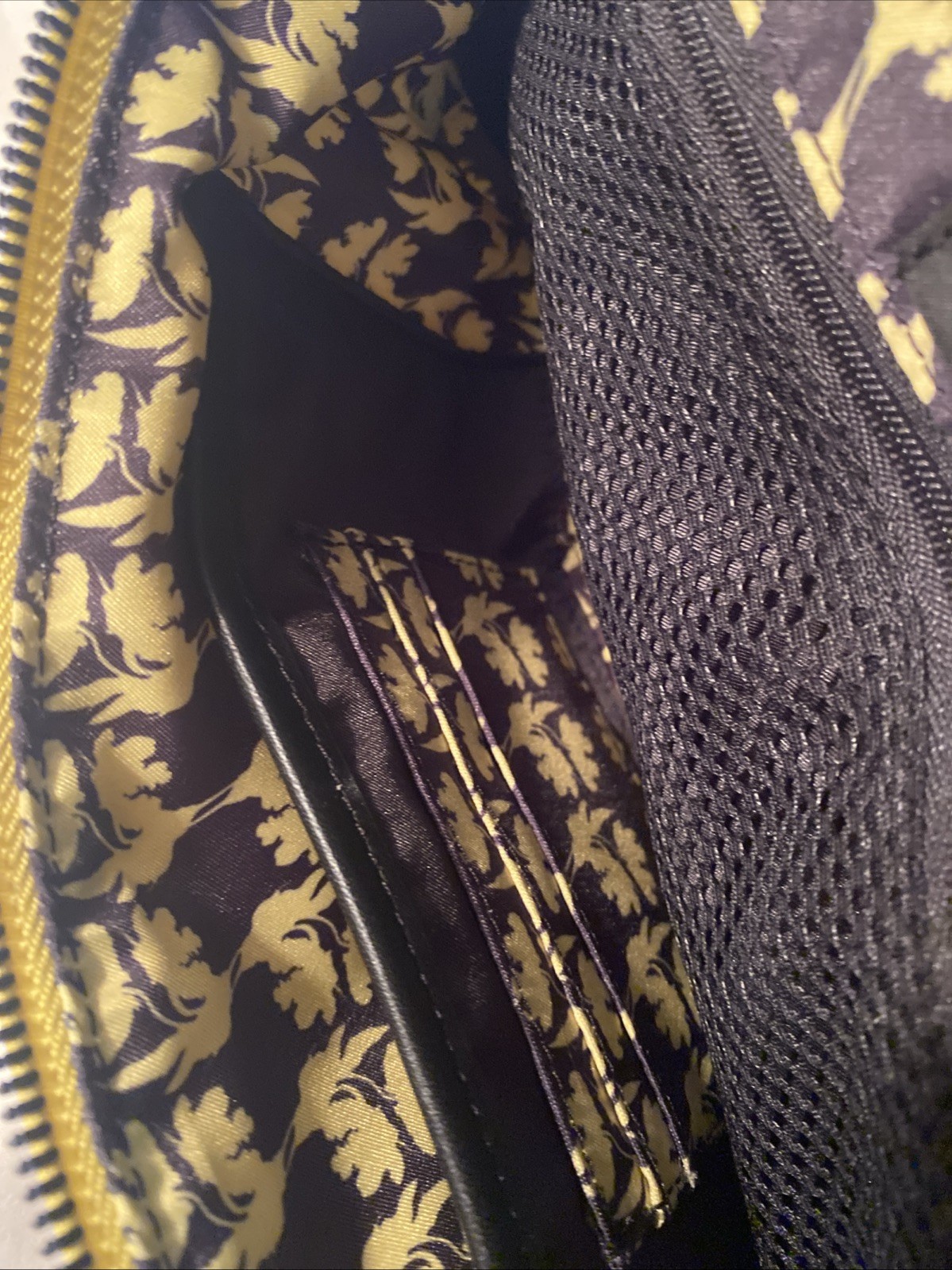 AWAY By Paloma Waist Pack Black Belt Bag Travel Accessory Neon Yellow W/floral