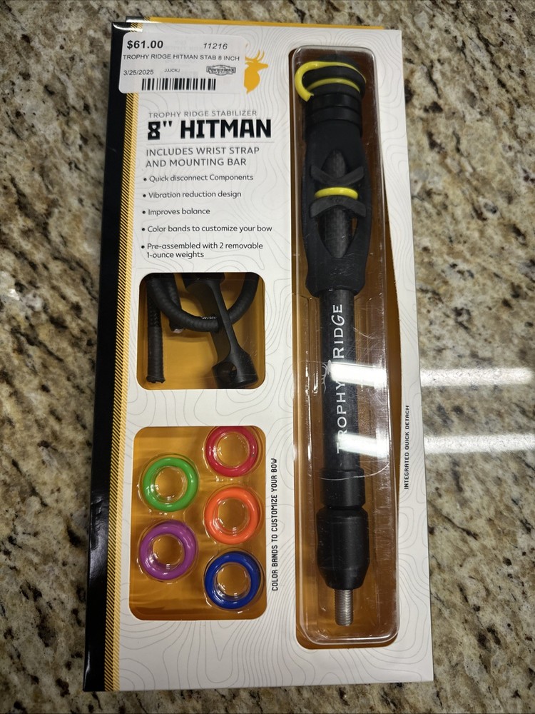 NEW TROPHY RIDGE HITMAN 8" STABILIZER, BEAR ARCHERY #AS1908