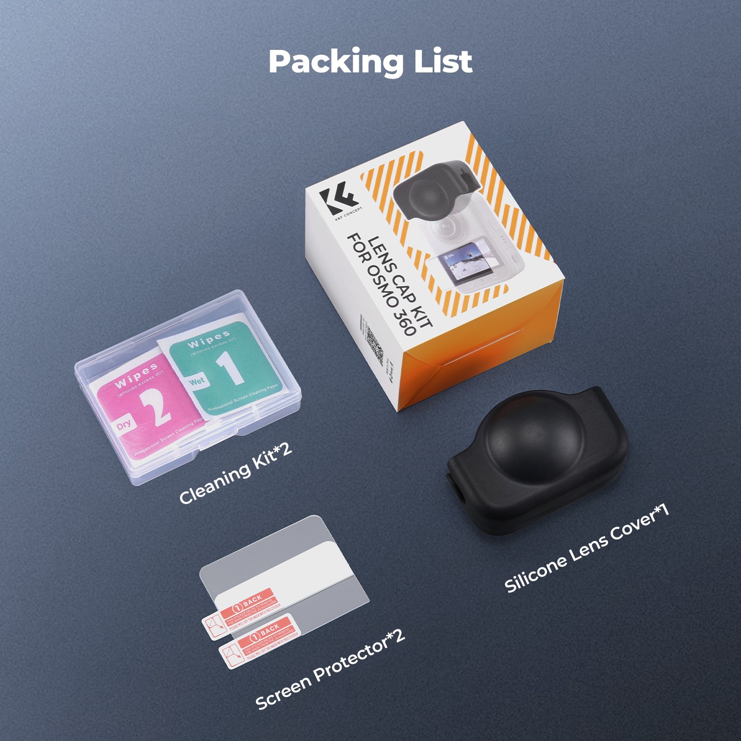 K&F CONCEPT Screen Protector Kit Ultra Display Tempered Glass for DJI OSMO 360