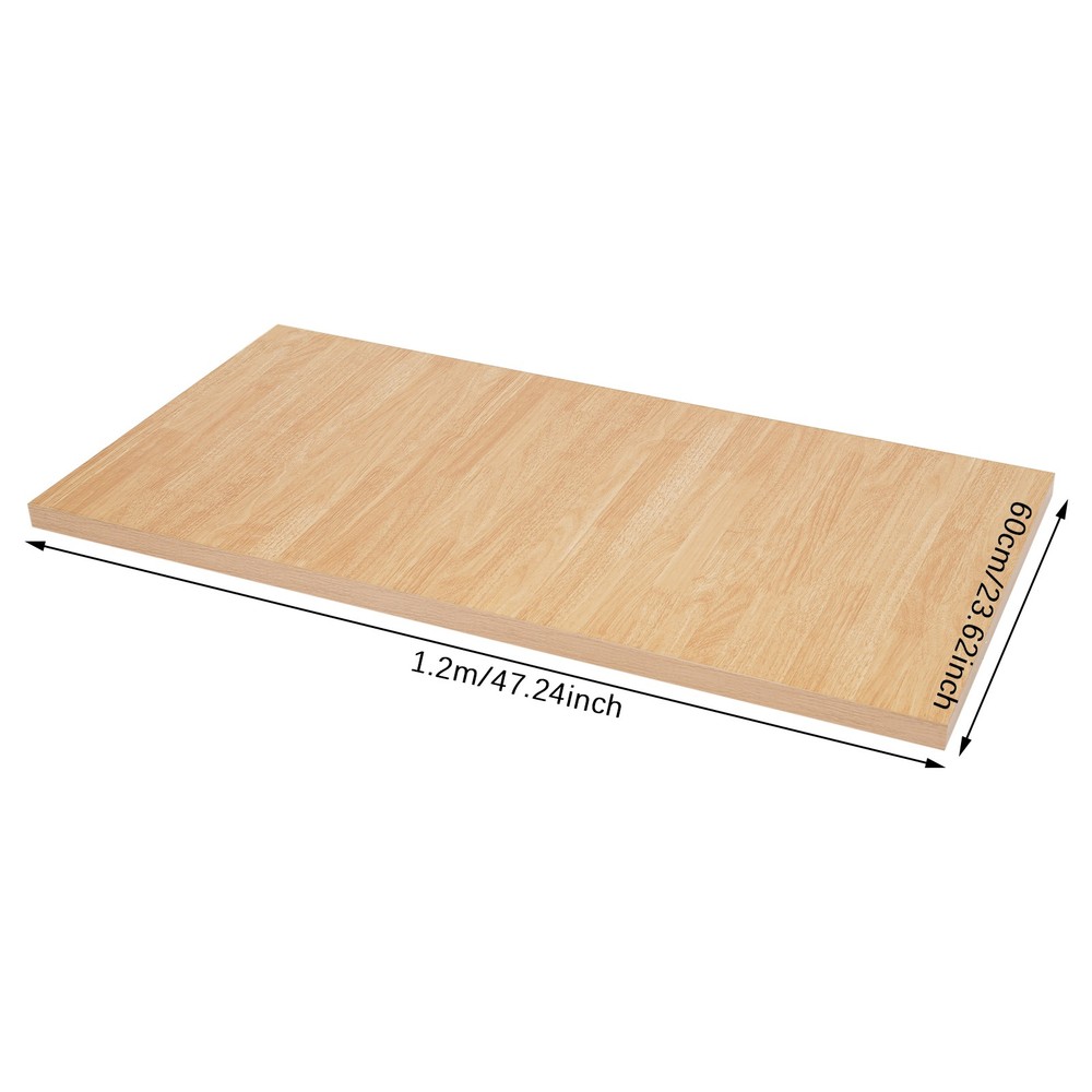 Wood Color Tabletop Rectangular Countertop Compatible With Various Table Leg