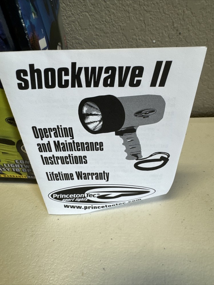 Waterproof Divers Flashlight Princeton Tec Shockwave II Blue Dive Light