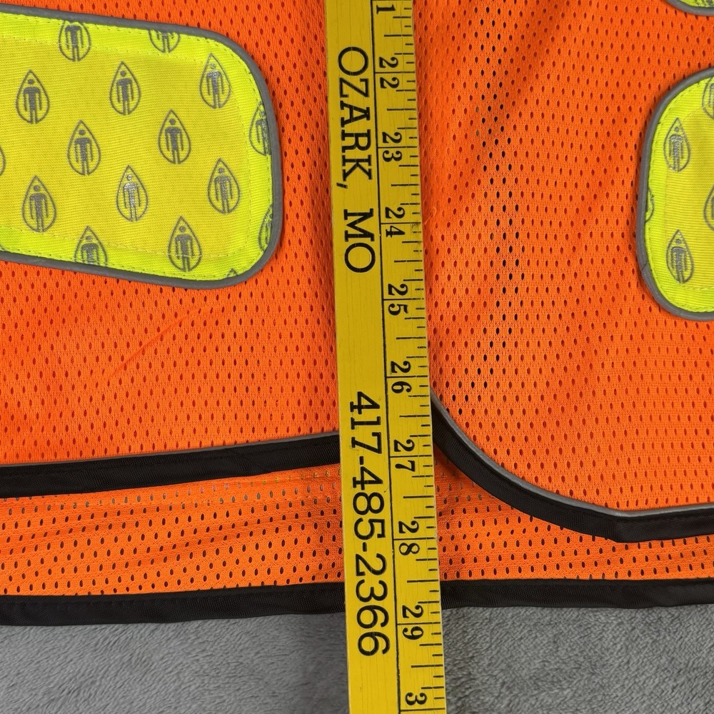 Coumiee Breakaway Safety Vest Custom Reflective 3X Orange Yellow Hook Loop Close