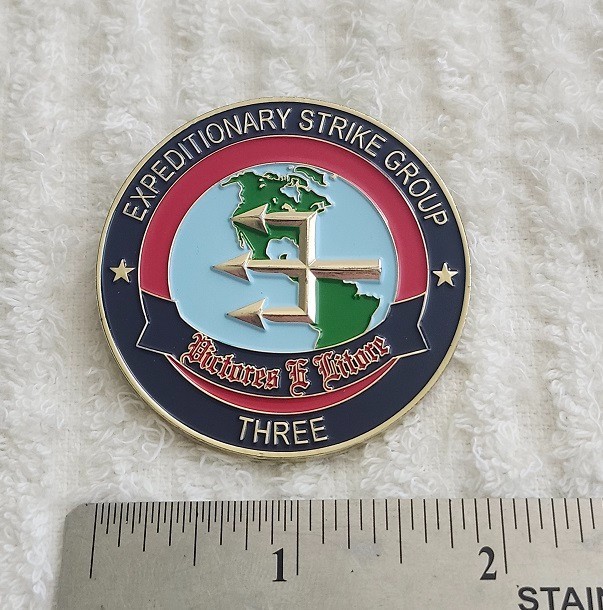 AUTHENTIC EXPIDITIONARY STRIKE GROUP THREE 3 RDML O'CONNOR RARE CHALLENGE COIN