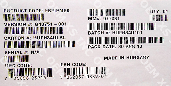 Intel FBPIPMSK Chassis Mechanical Maintenance Kit New Bulk Packaging