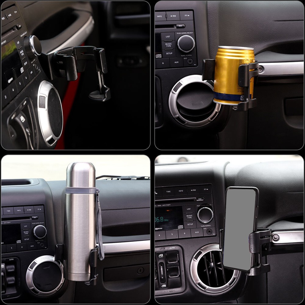 Multi-Function Drink Cup Phone Holder Bracket Mount For Jeep Wrangler JK 2012+