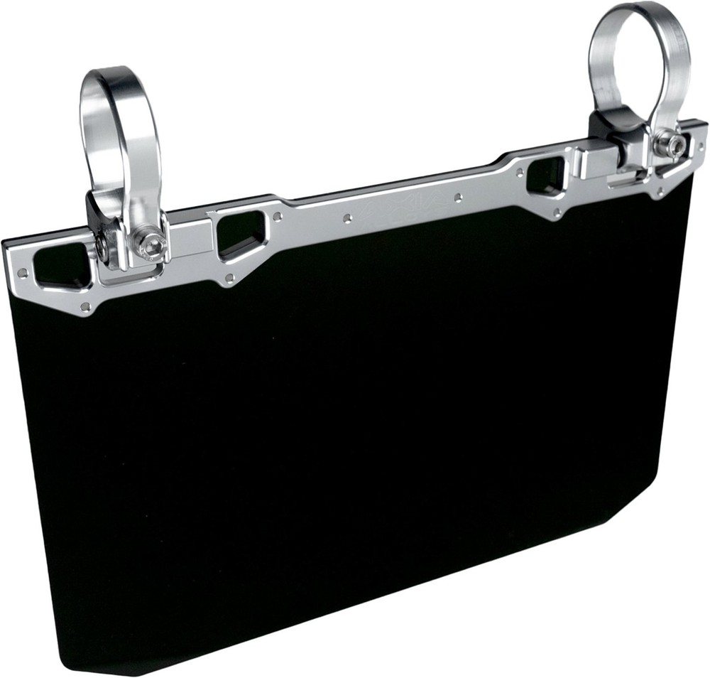 Axia 12" x 8" Silver Narrow Mount Solid Black Sun Visor (MODNDSVB-C)