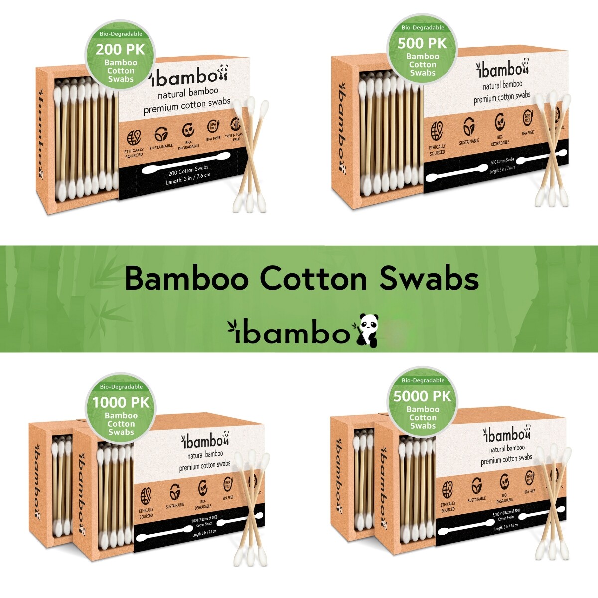 Ibambo Bamboo Cotton Swabs