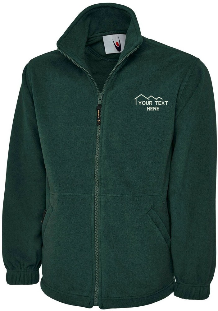 Personalised Embroidered Your Text Builder Micro Fleece Jacket Workwear Top