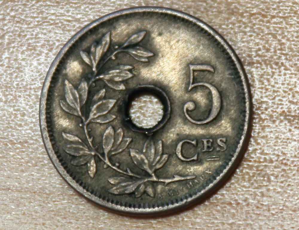 1906 Belgium 5 Centimes French text