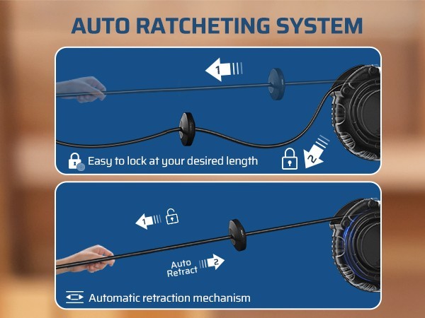 DEWENWILS Retractable Extension Cord Reel, 40FT 10AWG/3C SJTW Heavy Duty Power