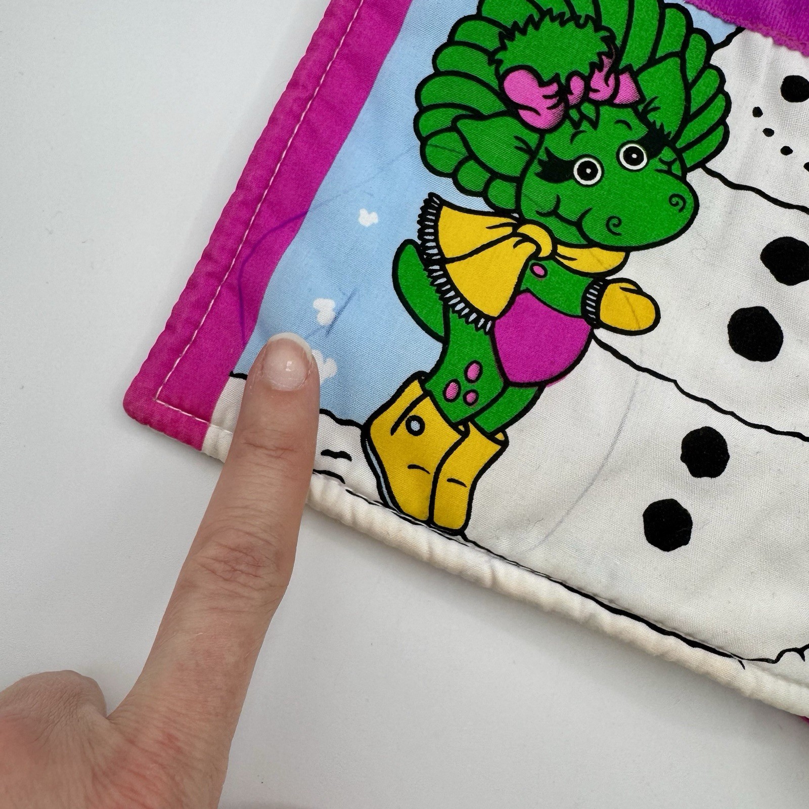 Rare Vintage 1993 Barney & Baby Bop Weather Book Soft Plush Washable