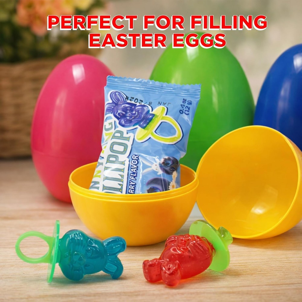Bunny Ring Lollipops - 15 Count Individually Wrapped - Assorted Fruit Flavors