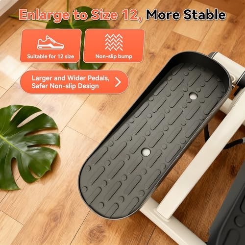 Adjustable Resistance Mini Stepper for Home Exercise - LCD Display, Quiet & Smoo