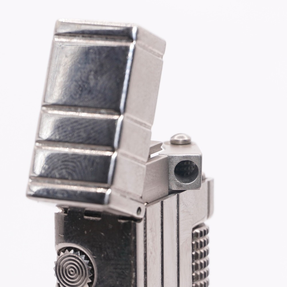 Dunhill Lighter Palladium 4 LINE Pattern_Ultrasonically cleaned _Working