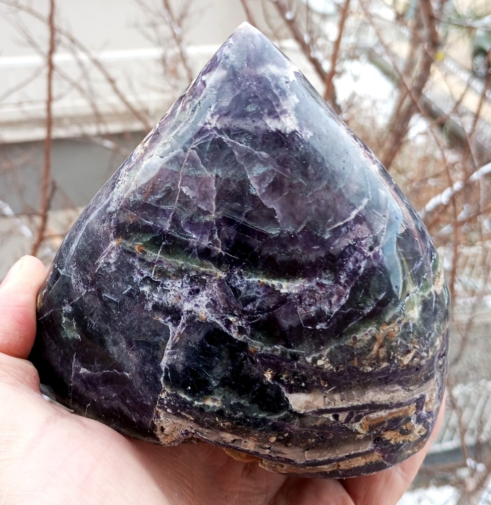 Mirror Polished Big Marvelous Rainbow Fluorite Uv Reactive Fluorescent