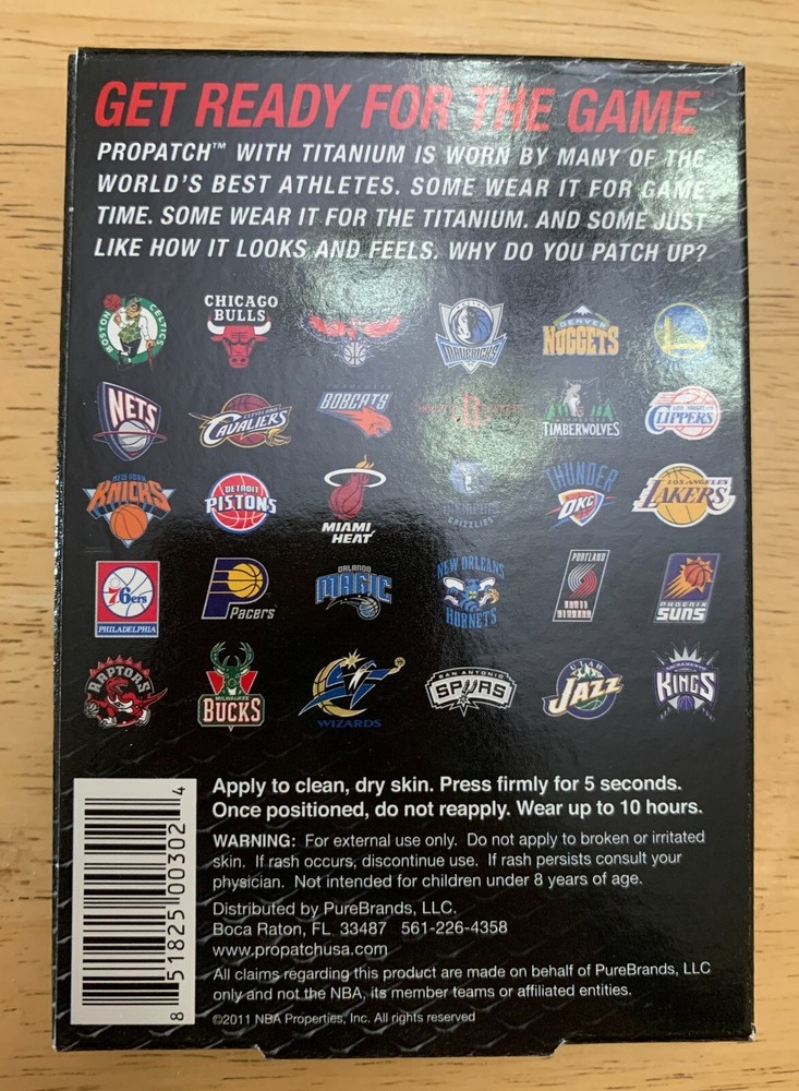 PROPATCH with Titanium - Black 10 Adhesive Sport Patches - 4 boxes