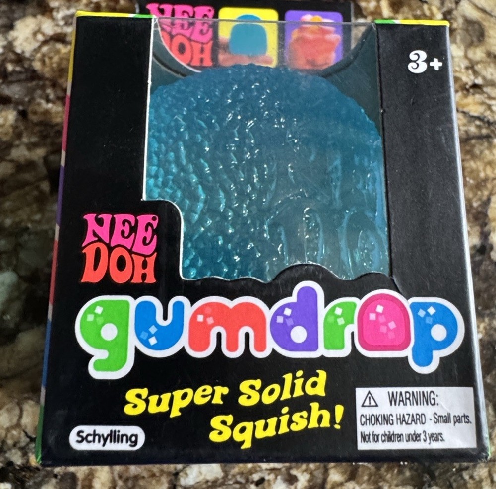 Nee Doh Gumdrop Super Solid Squish Needoh Gum Drop Blue