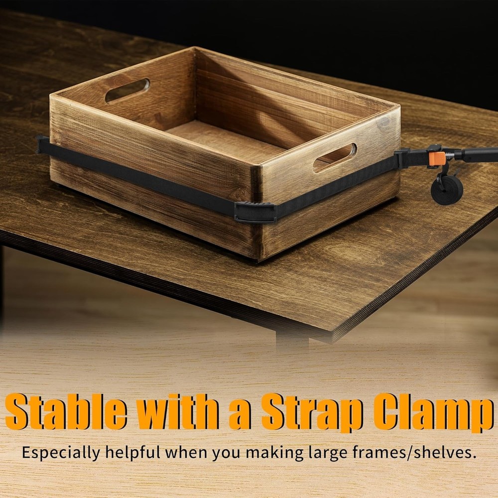 Quick Release Strap Clamps for Woodworking - 8 Pack Adjustable Frame Tool