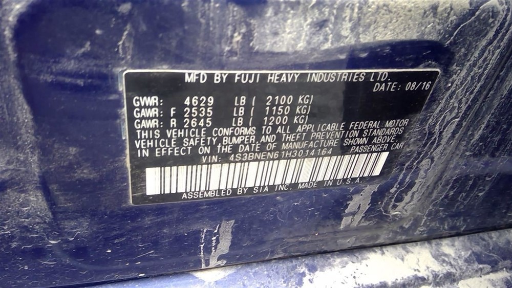 LEGACY 2017 Glove Box 2043205