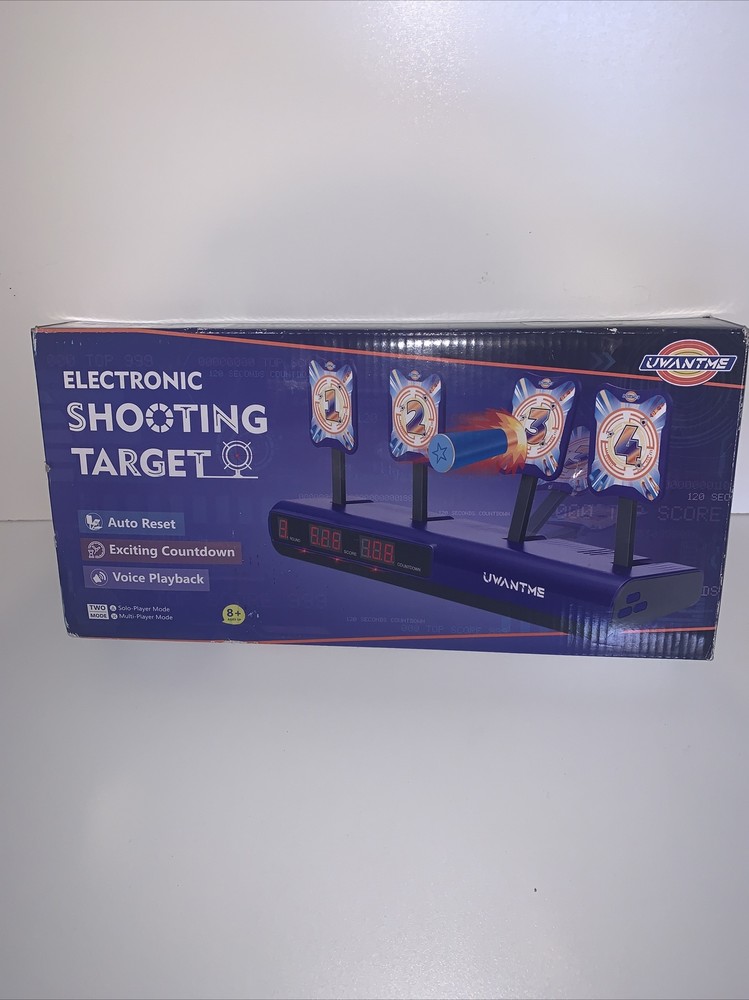 UWANTME Electronic Shooting Target Scoring Auto Reset Digital Large Open Box