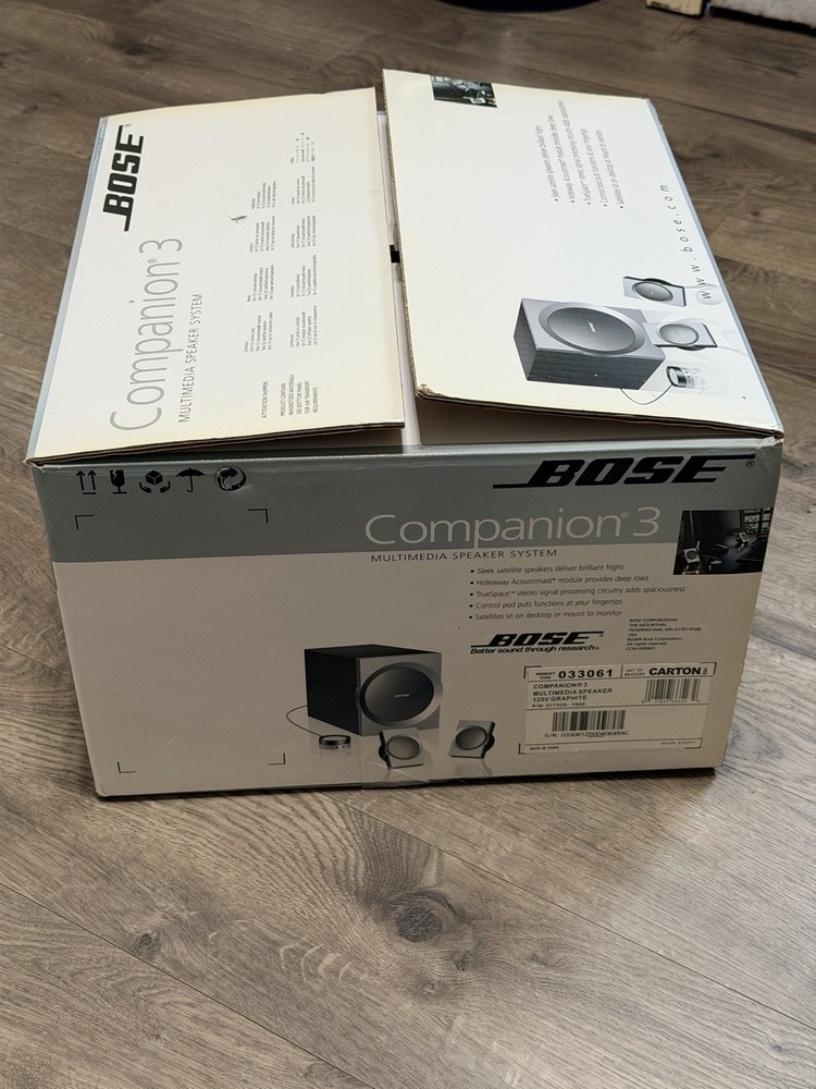 Bose Companion 3 Multimedia Computer Speaker System BRAND NEW OPEN BOX