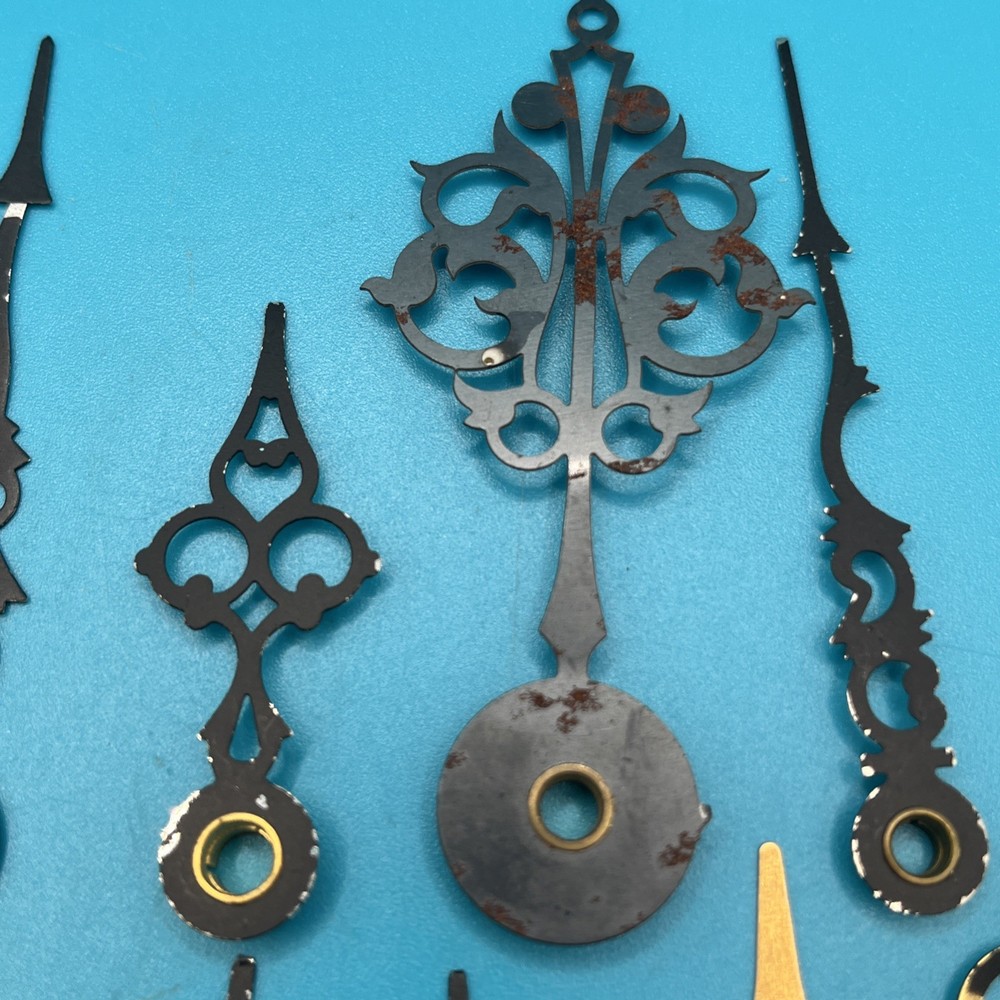 13 mixed bundle Black Brass Metal Clock Hands (448)