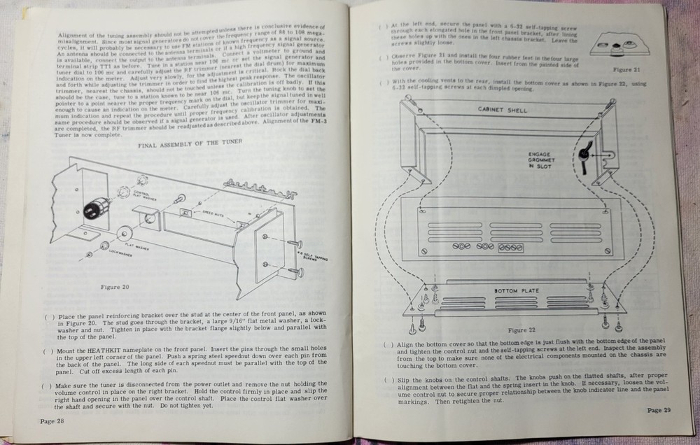 *Original* Heathkit Model FM-3 Frequency Modulation Tuner Assembling Manual