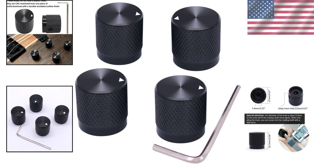 Precision Aluminum Knobs for Sound Equipments