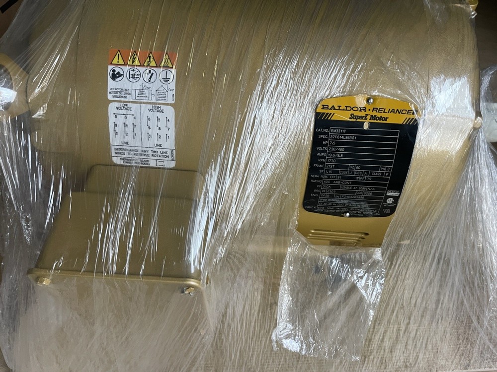 BALDOR •RELIANCER SUPER •E MOTOR (Blower Motor) (Air Handler)