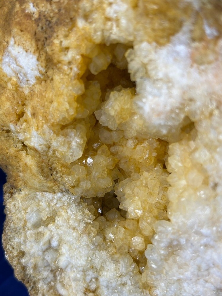 Large Kentucky Geode Half Split Cut to Stand & Display Quartz Geode 6+ Pounds