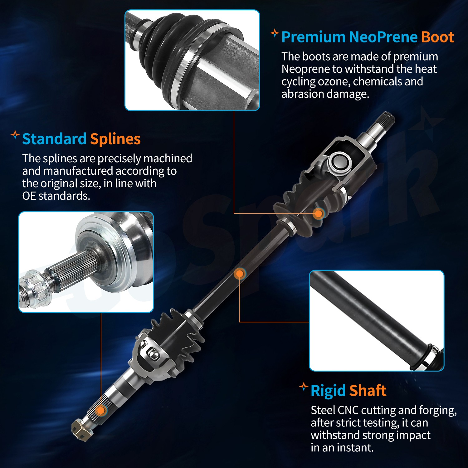 Front Driver &Passenger Side CV Axle for 2013-2016 Dodge Dart 2.0L 2.4L FWD Auto