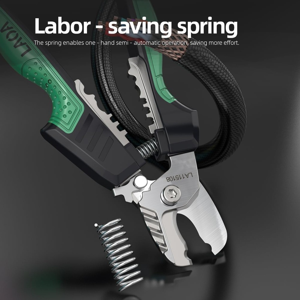 LAOA Stainless Steel Cable Cutter - 8in Professional Multi-Function Wire Cutt...