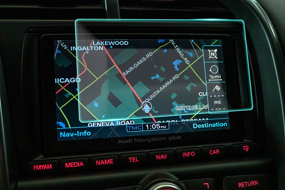 Crystal Clear Screen Protector for 2011 Audi R8 Vehicle Navigation