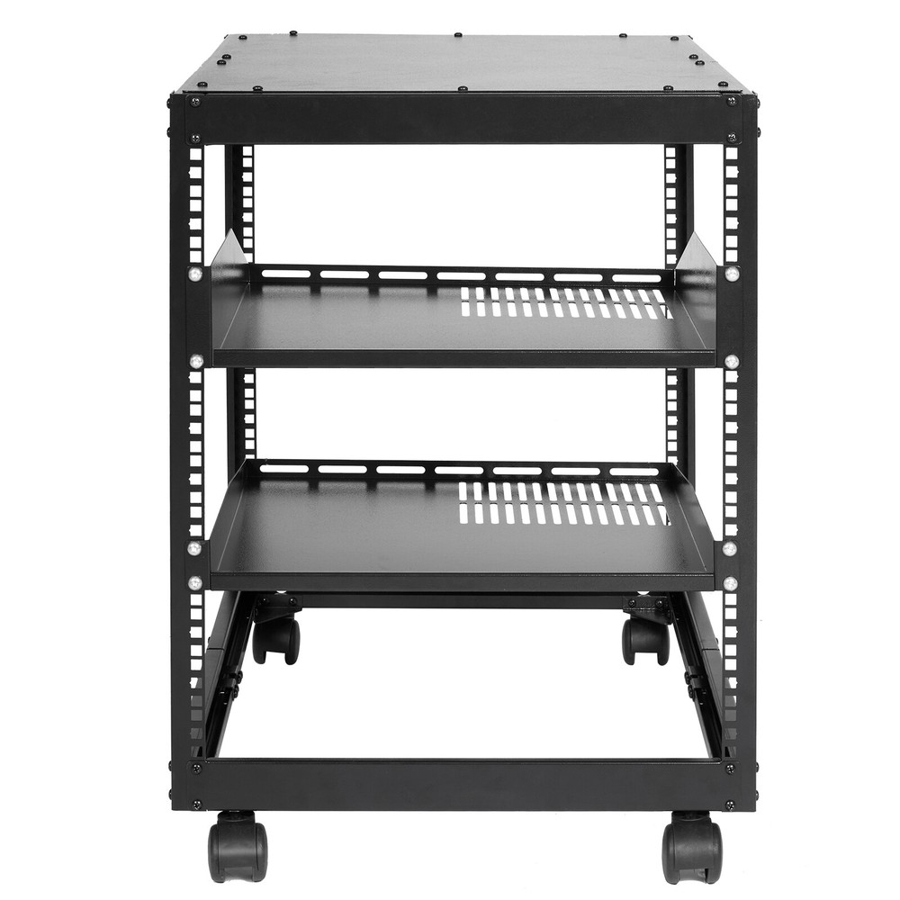 VEVOR 12U 4 Post Open Frame Server Rack Network Enclosure 23''-40'' Adjustable