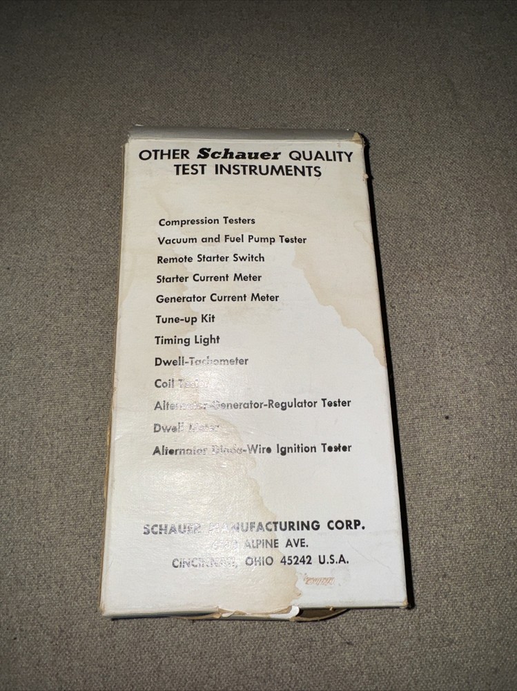 Vintage Schauer Compression Tester Model A8020