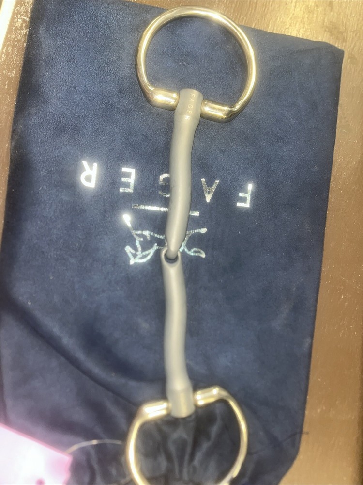 Fager Madeleine Titanium Single Jointed Egg Butt Snaffle Bit - 6"