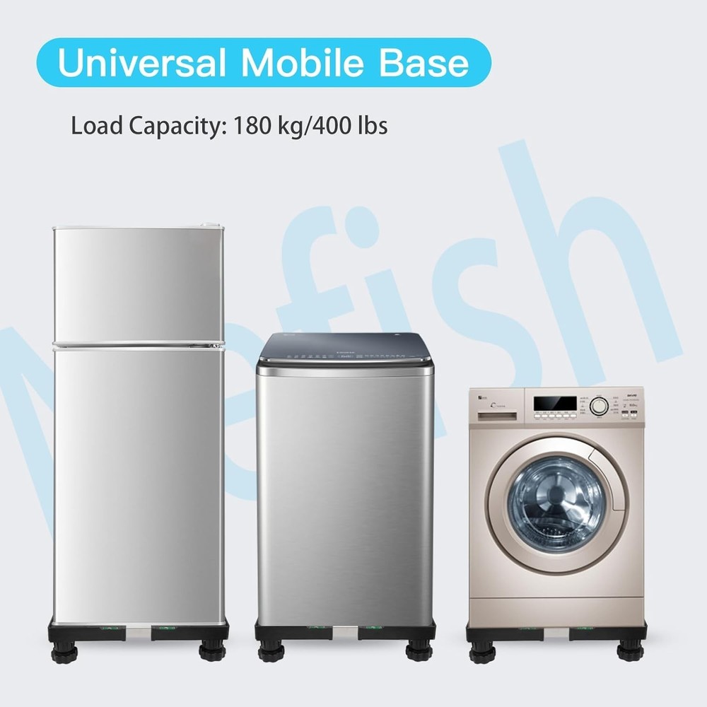 Mini Fridge Stand Universal Raised Base Adjustable Refrigerator Stands with 4...