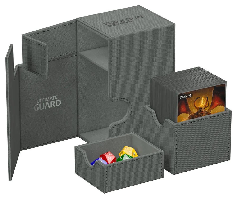 Ultimate Guard Flip n Tray 80 Grey Xenoskin Deck Box