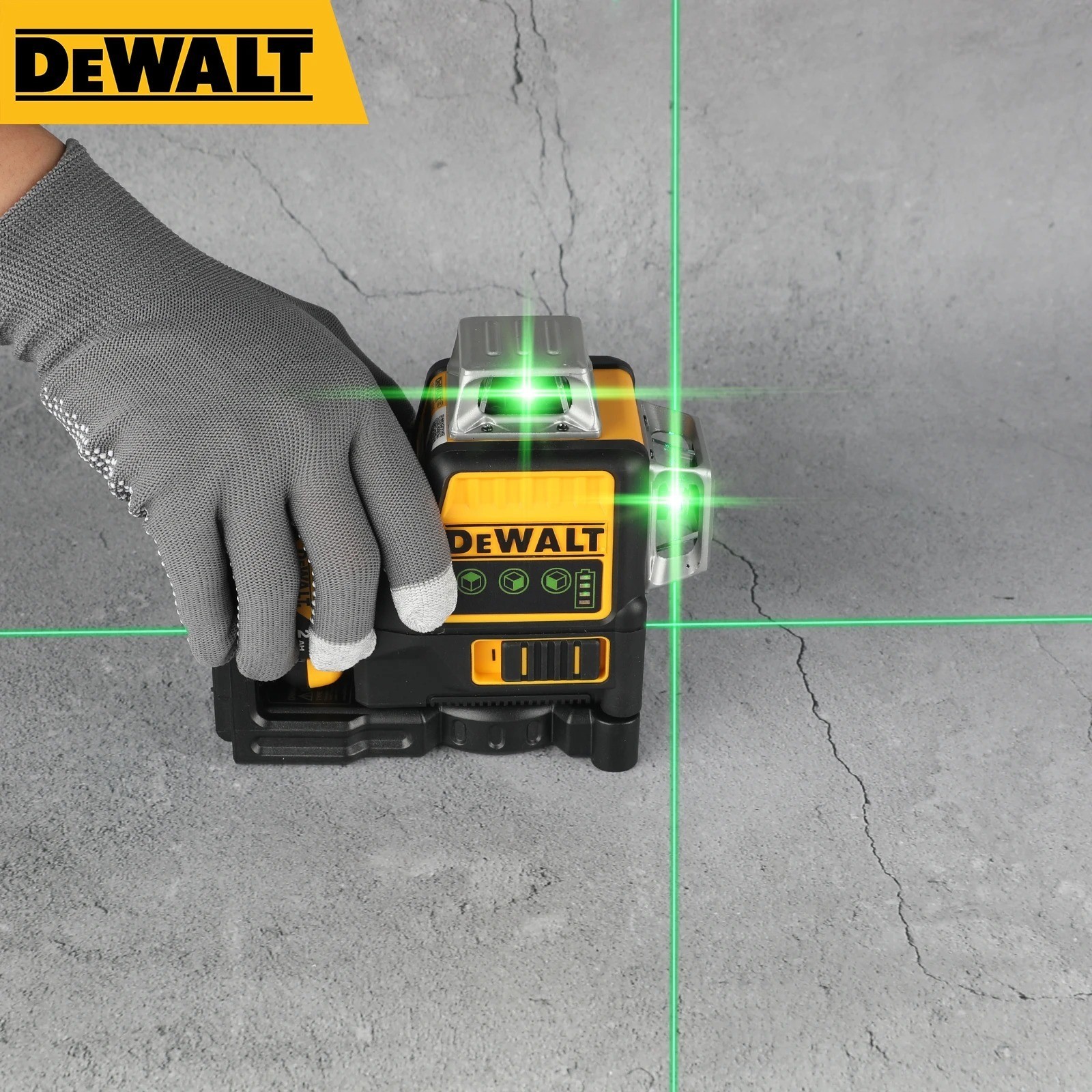 DeWalt DW089LG 12V Green Line 3 x 360 Laser Level Laser + Battery + Charger