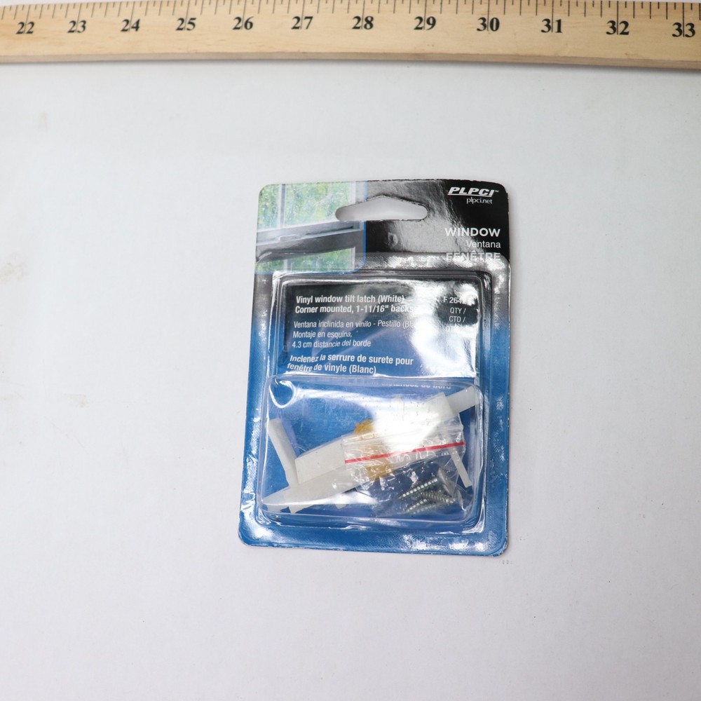 (2-Pk) Prime-Line Spring Loaded Tilt Latches Replacement White Plastic
