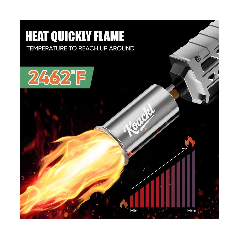 KOACKL Powerful Propane Torch Gun, Kitchen Torch with Adjustable Flame, Flame...