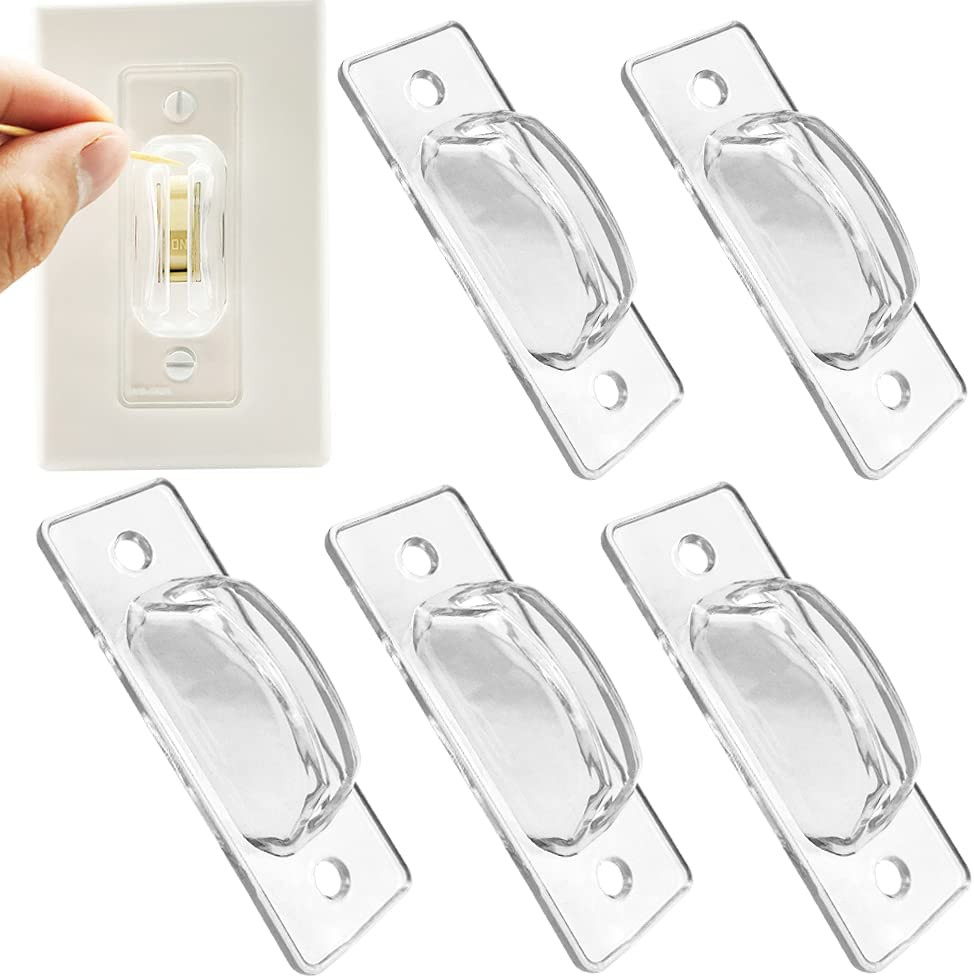 6 Pack Light Switch Guard, Clear, Child Proof Cover, Prevents Switch Flips
