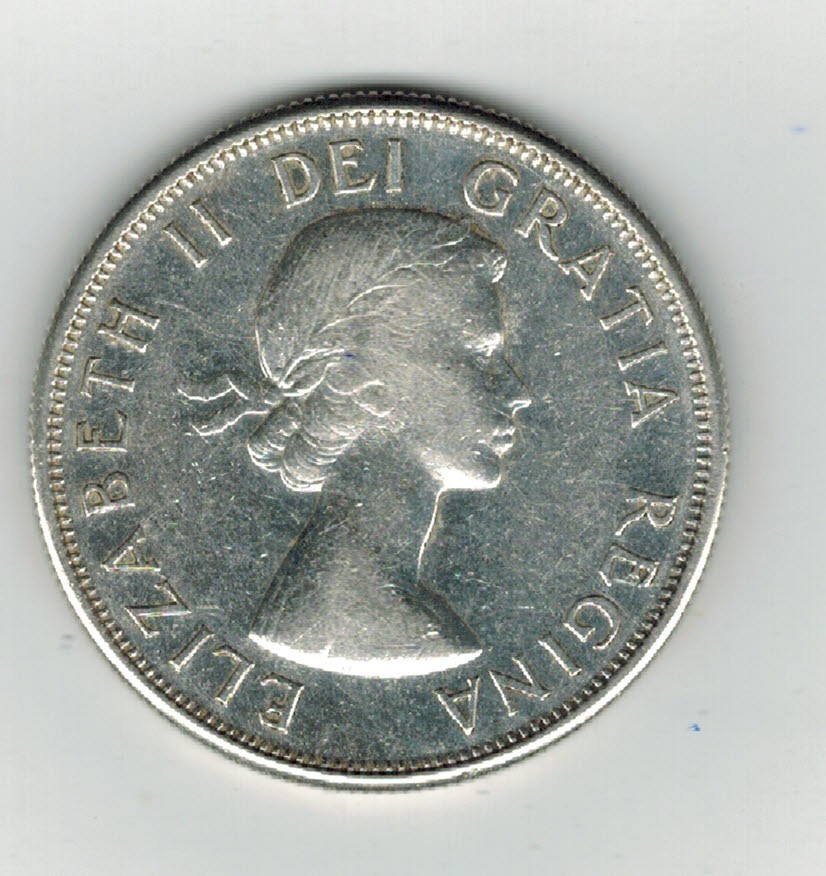 1959 Canadian SILVER Half Dollar