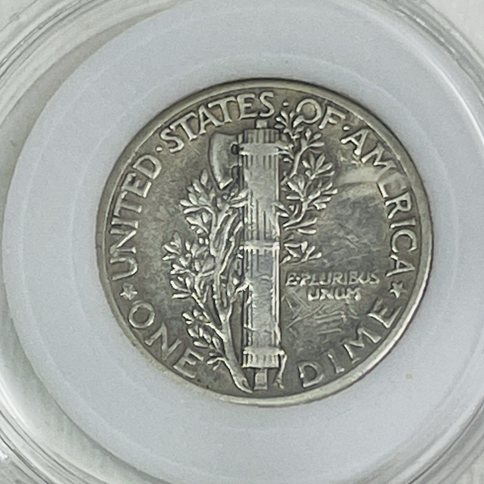 1926 Mercury Dime Winged God Axe Tool With Olive Tree Branches