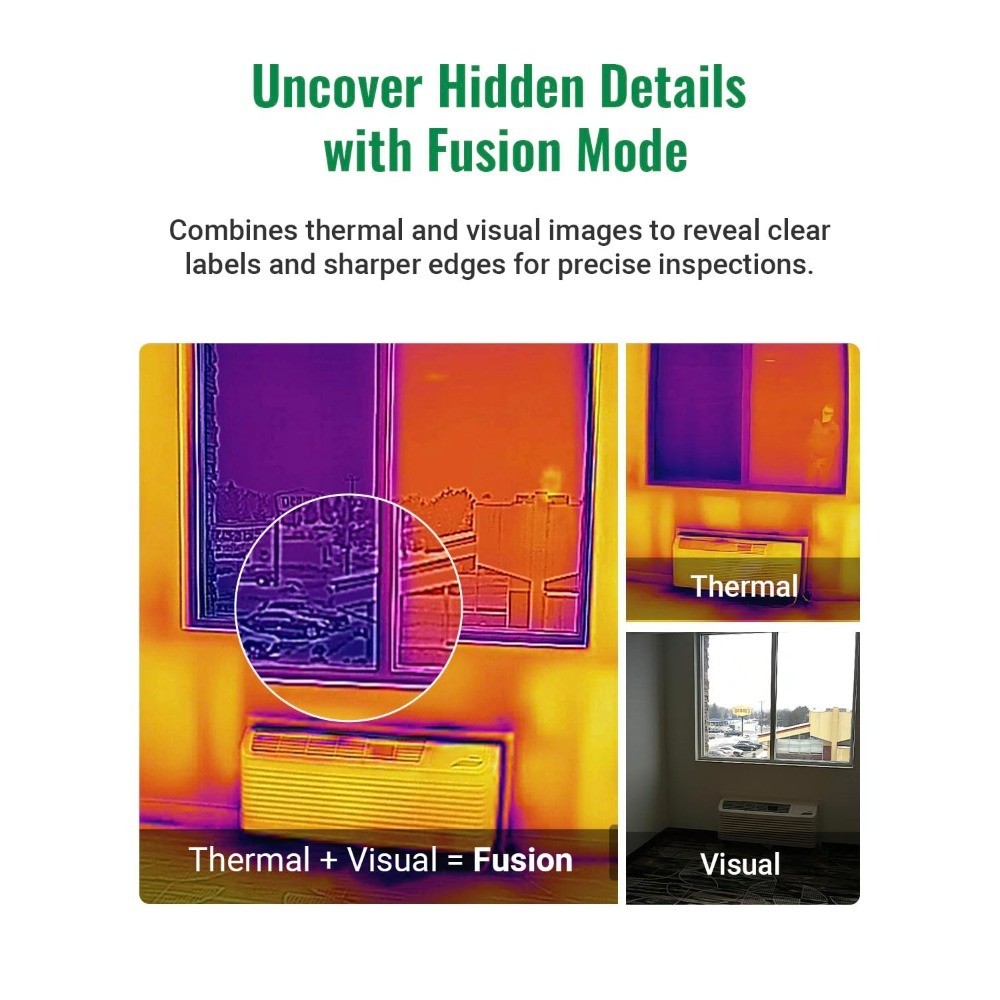 HF96V Thermal Camera with Visual Camera & Laser Pointer, Intelligent Scene